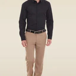 Hancock Black Cotton Full Sleeves Formal Shirt-image-79