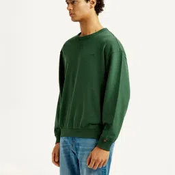 Levi's Green Cotton Regular Fit Logo Printed Sweatshirt image 3