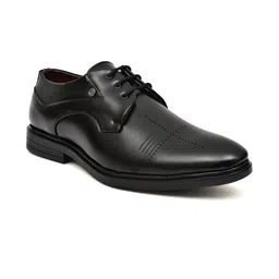 TRM Men Black Solid Derby Formal Shoes-image-91