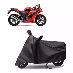 Auto Pearl Polyester Two Wheeler Cover for Honda CBR300R BS6 (Grey)-picture-20