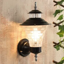 DIKANSHA Antique Metal Wall Lights and Scones, Rain Water Resistance Round Outdoor Exterior Wall Light for Home (Bulb not Included)(Electric) image 2