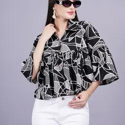 Jyoti Floral Women Geometric Printed Empire Top-image-13