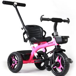 fab n funky Plug & Play Tricycle With Parental Push Handle - Pink-picture-35