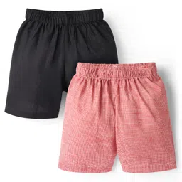 Rikidoos Cotton Pack Of 2 Embroidered & Textured Printed Boxers - Red & Navy Blue-picture-12