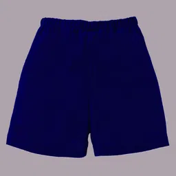 KAVEE 100% Cotton Solid Shorts - Blue image 3