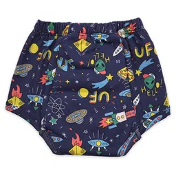 mom's home Moms Home 100% Cotton Unisex Baby Padded Underwear -Fish & Rocket -Size 2 (2-3Y) - Pack of 2 image 2