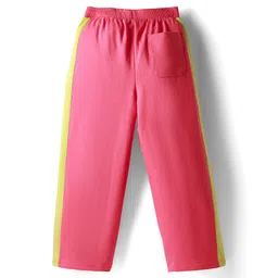Pine Kids Cotton Knit Full Length Track Pant with Logo Print - Dark Pink image 2