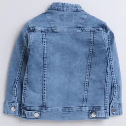 Ministitch Denim Full Sleeves Solid Jacket With Extreme Rider Printed T-Shirt - Light Blue image 4