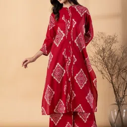 Readiprint Women Ethnic Motifs Printed A-Line Kurta with Palazzos-image-37