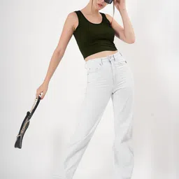 clobug Women Crepe Crop Top image 5