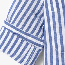 kookie kids india Kookie Kids Cotton Woven Full Sleeves Striped Shirt - Navy Blue image 5