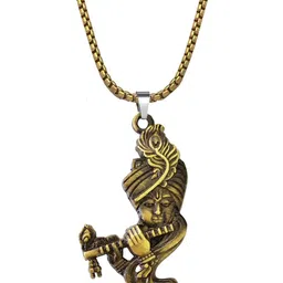 M Men Style Rhodium-Plated Contemporary Pendants with Chains-image-52