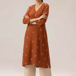 KALINI Ethnic Motifs Printed Kurta With Palazzos image 5
