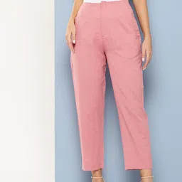 Chemistry Women Cotton Linen Trousers-image-63