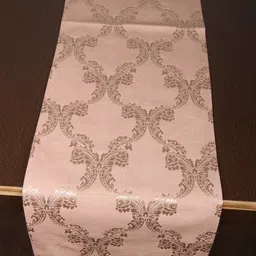 Home Gold-Toned & Peach-Coloured Woven Design Table Runner image 2