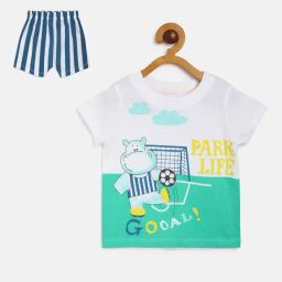 MINIKLUB Kids Multicolor Printed T-Shirt with Shorts-picture-13