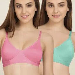 Tweens Baby Pink & Green Non Padded T-Shirt Bra (Pack of 2)-image-50