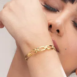 PALMONAS Gold-Plated Link Cuff Bracelet image 4