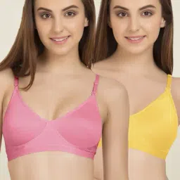 Tweens Baby Pink & Yellow Cotton T-Shirt Bra (Pack of 2)-picture-11