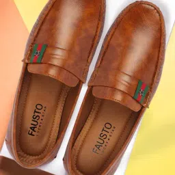 Fausto Men's Tan Casual Loafers-picture-40