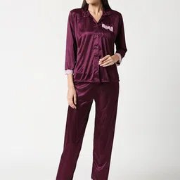 AV2 Women Purple Solid Night Suit-image-61