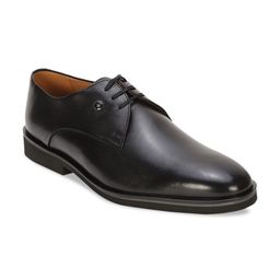 Louis Philippe Men Black Solid Leather Formal Derbys-picture-25