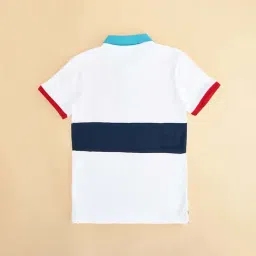 Pantaloons Junior White Cotton Printed Polo T-Shirt image 3