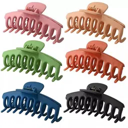 HANDBAG COLLECTION Women Set of 6 Comb Shape Claw Clip-picture-34