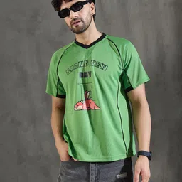 FUGAZEE Men Graphic Printed V-Neck T-shirt-picture-20