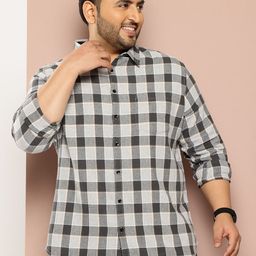 Sztori Men Plus Size Checked Casual Shirt-picture-1