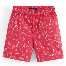 Honeyhap Premium 100% Cotton Woven Boxers Skateboard Print Pack of 2 - Red & Black image 4