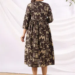 CRAFIQA Print Maternity A-Line Midi Dress image 4