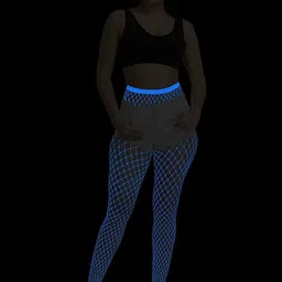 FIMBUL Wide Mesh UV Glow-In-The-Dark Fishnet Stockings image 2