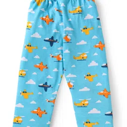 Babyhug Cotton Knit Full Sleeves Night Suit with Dino Print - Black image 5