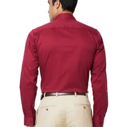 Raymond Maroon Slim Fit Shirt image 2