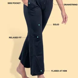 Kryptic Burgundy & Black Cotton Relaxed Fit Lounge Pants - Pack of 2 image 5