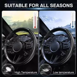 CARIZO CI224410 Non-Slip Steering Wheel Cover for Toyota Fortuner (Type-II) 2016-2020 (Set of 2) image 5