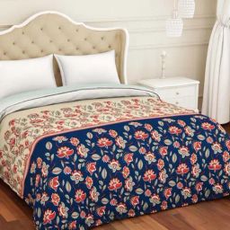 Spaces Blue Cotton 210 TC Atrium Plus Double Bed Quilt Rajais-picture-11