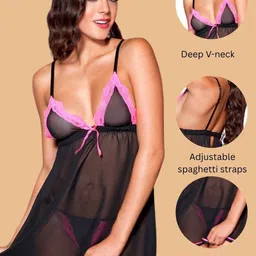 ZERJAMA Women Shoulder Straps Baby Doll-picture-44