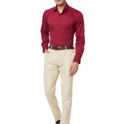Raymond Maroon Slim Fit Shirt image 5