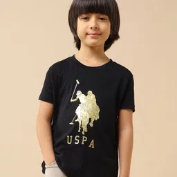 U.S. Polo Assn. Kids Boys Graphic Printed Pure Cotton T-shirt-picture-36