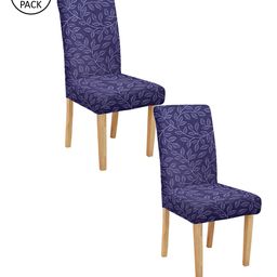 Cortina Set Of 2 Purple Self Design Chair Covers-picture-23