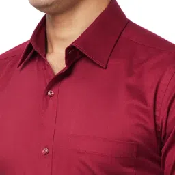 Raymond Maroon Slim Fit Shirt image 4