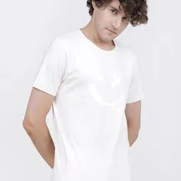 LOCOMOTIVE Men White Cotton Printed Round Neck T-shirt-picture-28