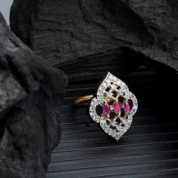 Bhana Fashion Gold-Plated & AD-Studded Cocktail Finger Ring-picture-10