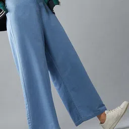 DOLCE CRUDO Women Wide Leg High-Rise Jeans-picture-26