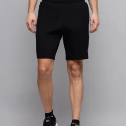 Reebok Black Cotton Regular Fit Solid Shorts-picture-12