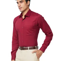 Raymond Maroon Slim Fit Shirt image 3