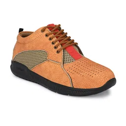 Provogue Men Tan Perforations Trekking Shoes-image-36