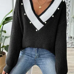 LULU & SKY Women Ribbed Pullover Sweater-picture-17